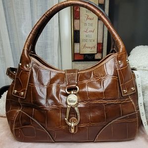 Dooney & Bourke croc leather tote purse
